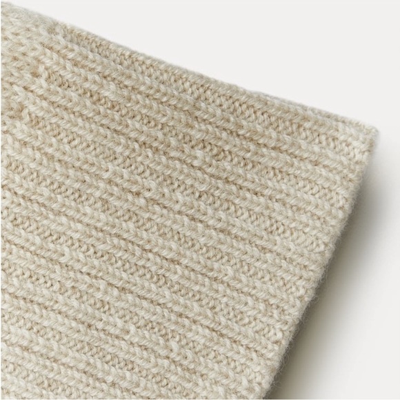 Zara 100% Wool Cream Fringe Hem Sweater - Picture 11 of 12